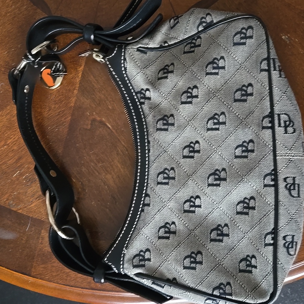 Dooney & Bourke Black and Gray Signature Bag